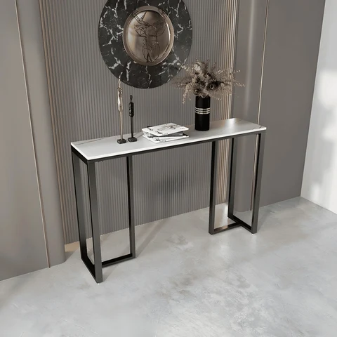 DRS-060 Modern Dikdörtgen Konsol Masa MDF Metal Ayaklı