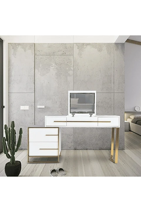 MYJ8640 Metal Makyaj Masası Gold