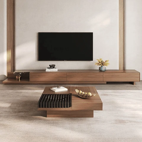 KTV-016 Modern Dikdörtgen TV Sehpası Ahşap 3 Çekmeceli 330 cm
