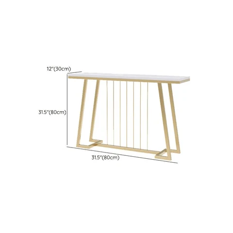 DRS-072 Dikdörtgen Konsol Masa MDF Metal Ayaklı