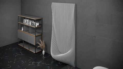 KC-072 Dalgalı Ahşap Duvar Sanatı – Modern Mimari Dekor - Parametrik