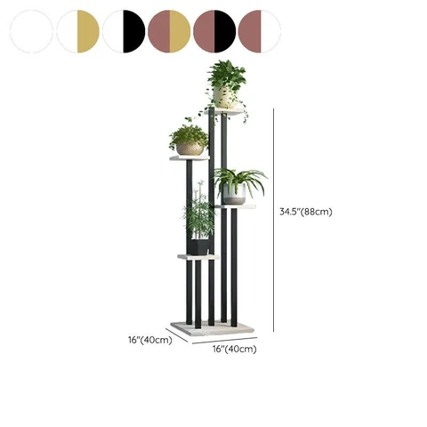 BTK570959 Modern Ahşap Metal Bitki Standı