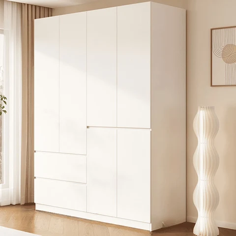 DLP-022 Modern Dikdörtgen Gardırop Ahşap Çekmeceli Askılıklı