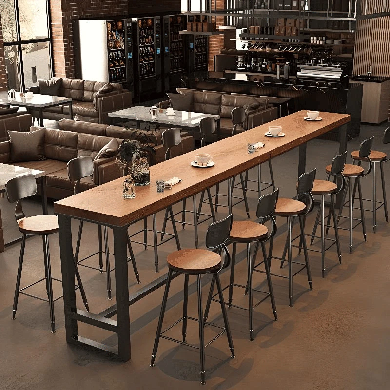 KC-0217 MDF Bar Masası, Metal Ayaklı, Bar Tasarımı