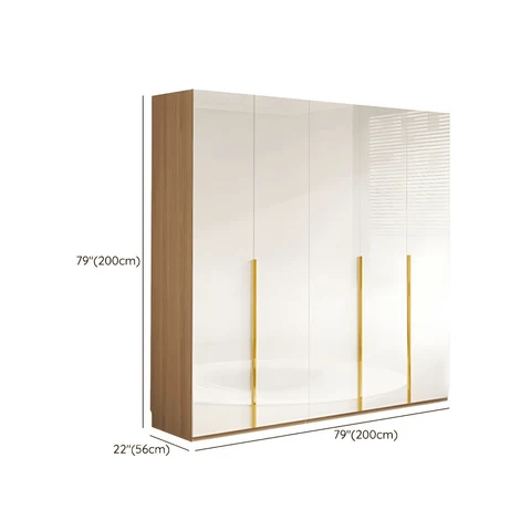 DLP-020 Modern Dikdörtgen Gardırop Ahşap Çekmeceli Askılıklı Beyaz