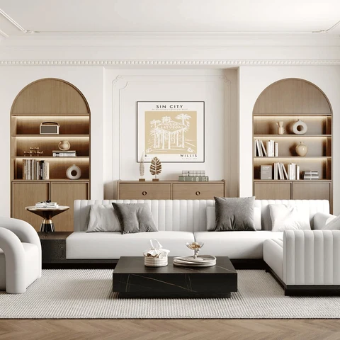 SHP9090 Modern 2 Çekmeceli MDF Kare Sehpa