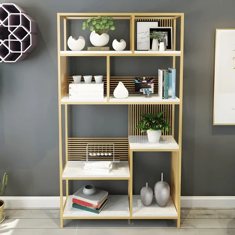 KC-0226 Antik Kitaplık Metal Kitap Rafı MDF