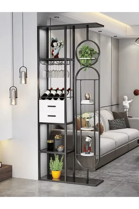 ŞRP1680 Siyah Metal Kitaplık 85x30x220 cm
