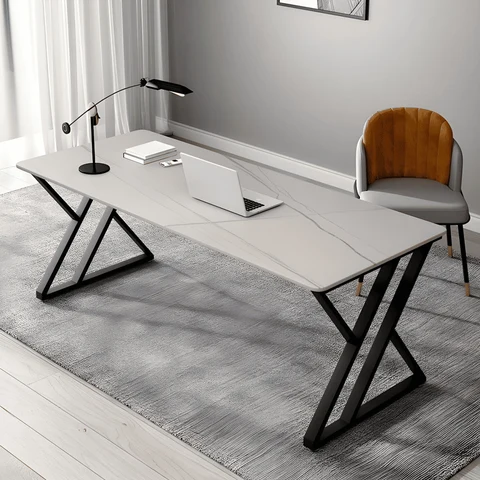 ÇLM4908 Modern Dikdörtgen Oyun Masası MDF Üstlü Metal Kızak Ayaklı