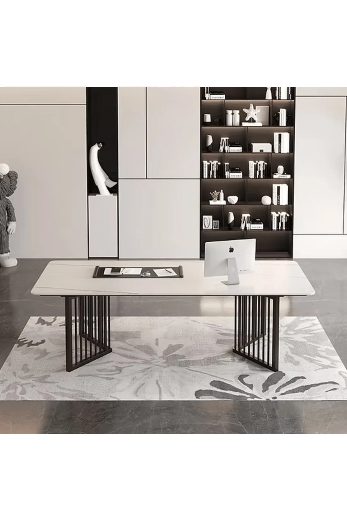 YMK6588 Modern Metal Ayaklı Yemek Masası