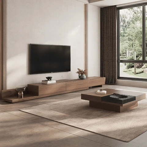 KTV-016 Modern Dikdörtgen TV Sehpası Ahşap 3 Çekmeceli 330 cm