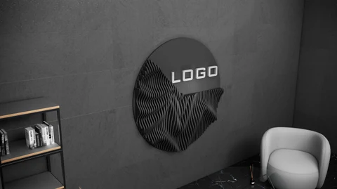 KC-082 Dalgalı Ahşap Duvar Dekoru – 3D Sanatsal Logo İç Mekân Tasarımı