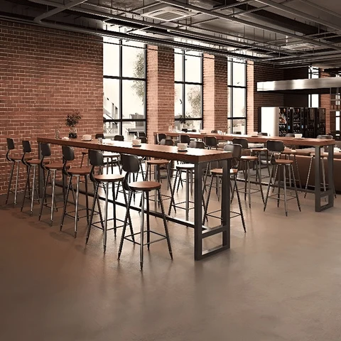 KC-0217 MDF Bar Masası, Metal Ayaklı, Bar Tasarımı