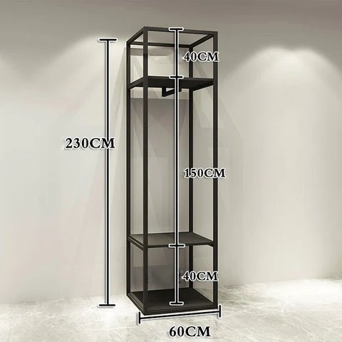 KC-043 Yüksek Kaliteli Metal Giyim Rafı Mağaza Tasarımı Showroom Giysi Rafı