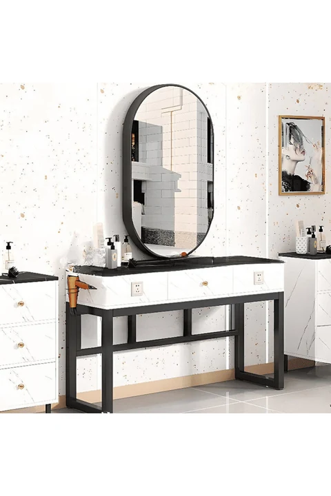 KC-0103 Ayaklı Ayna İstasyonu, Ahşap Tablalı ve Çekmeceli