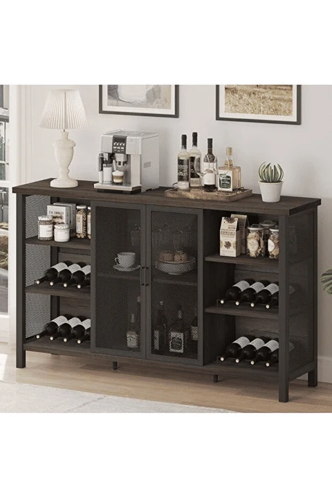 ŞRP8505 Siyah Metal Konsol Bar 130x35x80 cm