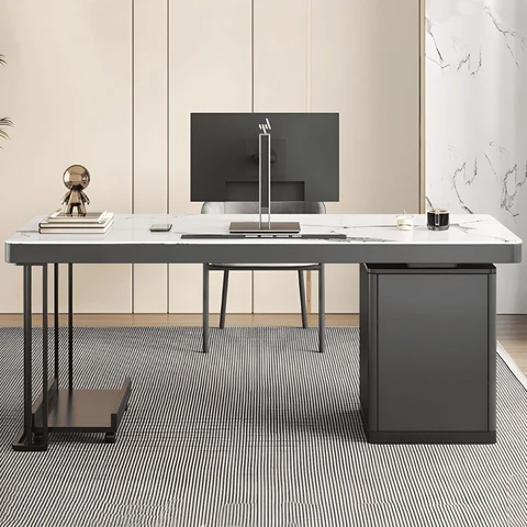 ÇLM40406 Modern Gri MDF Çalışma Masası