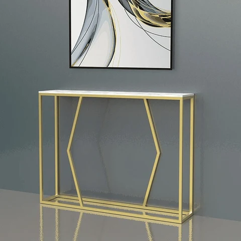 DRS-07 Dikdörtgen Konsol Masa MDF Metal Ayaklı