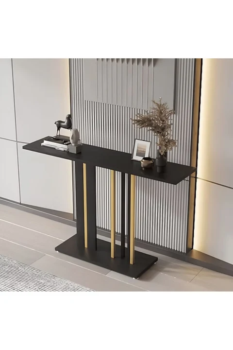 KC-0204 Modern Dikdörtgen MDF Dresuar, Çizilmeye Dayanıklı Metal