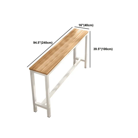 BRM5443 Modern Dikdörtgen Bar Masası Ahşap Metal Ayaklı