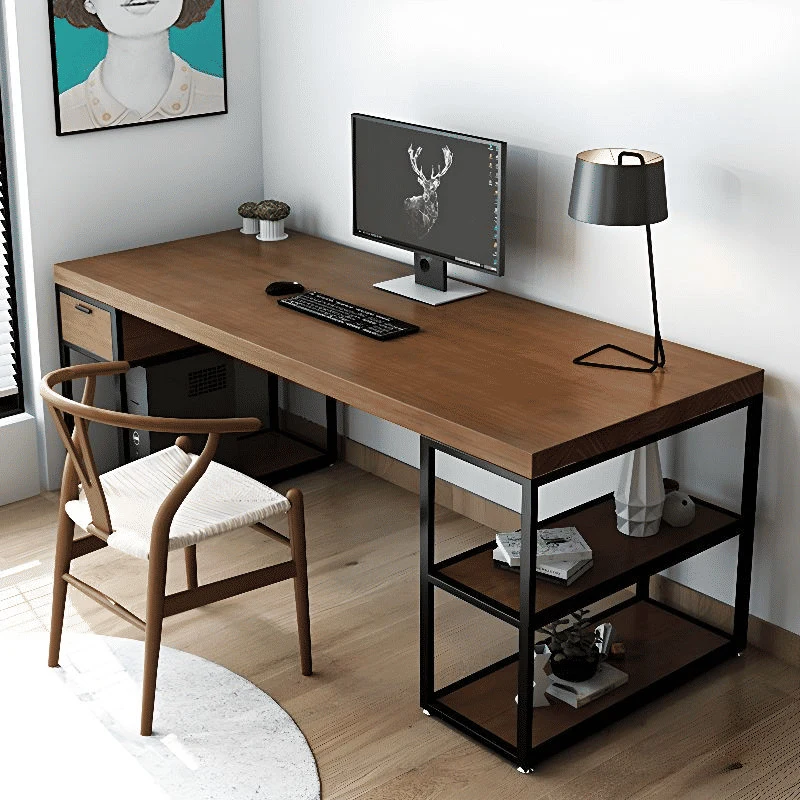 KC-0241 Modern Dikdörtgen Ofis Masası, Çekmeceli Çalışma Masası