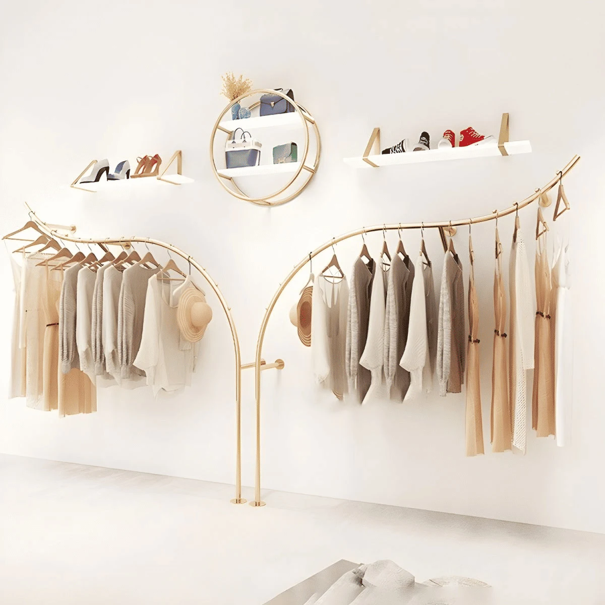 KC-0143 Metal Duvara Monte Portmanto Askısı Dekoratif Salon Askılık