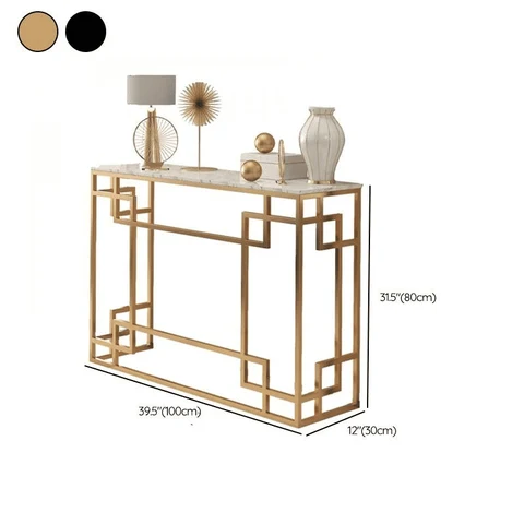 DRS-059 Dikdörtgen Konsol Masa MDF Metal Ayaklı