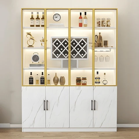KC-0163 MDF ve Metal Ayaklı Şaraplık ve Kitaplık Özelleştirilebilir