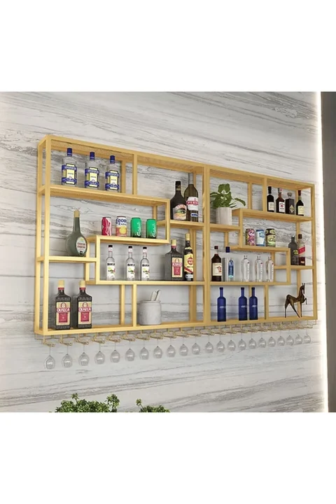 ŞRP6232 Modern Endüstriyel Metal Şaraplık Dolabı Standı