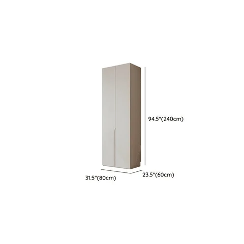 DLP-04 Modern Dikdörtgen Gardırop Ahşap Çekmeceli Askılıklı Beyaz