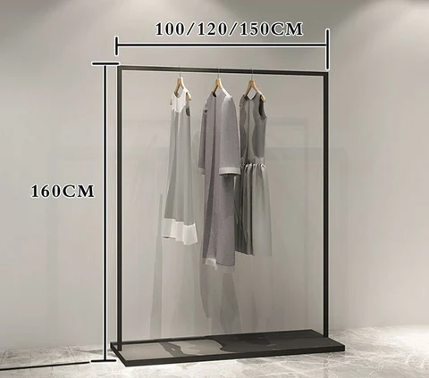 KC-043 Yüksek Kaliteli Metal Giyim Rafı Mağaza Tasarımı Showroom Giysi Rafı