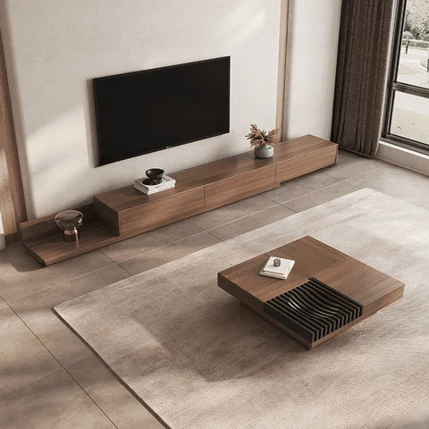 KTV-016 Modern Dikdörtgen TV Sehpası Ahşap 3 Çekmeceli 330 cm