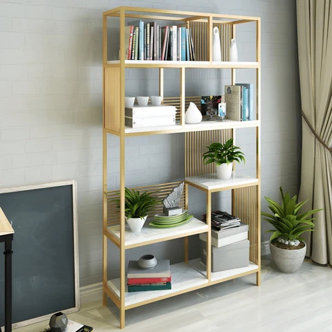 KC-0226 Antik Kitaplık Metal Kitap Rafı MDF
