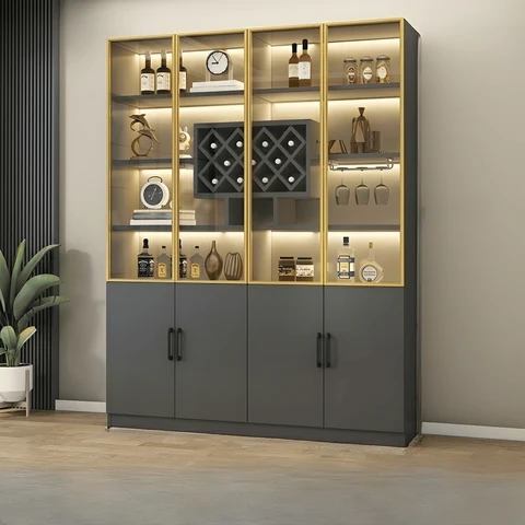 KC-0163 MDF ve Metal Ayaklı Şaraplık ve Kitaplık Özelleştirilebilir
