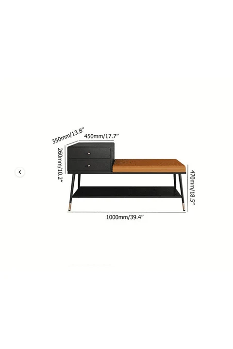 PTM8716 Siyah Metal Ayakkabılık 100x35x47 cm