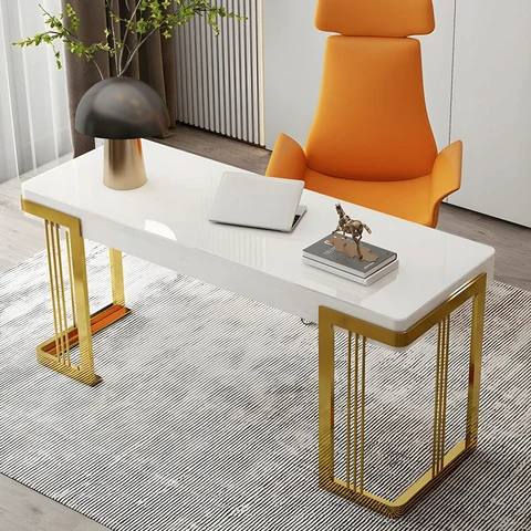 KC-0244 Tasarım Metal Ayaklı Çalışma Masası, Dikdörtgen Ofis Masası