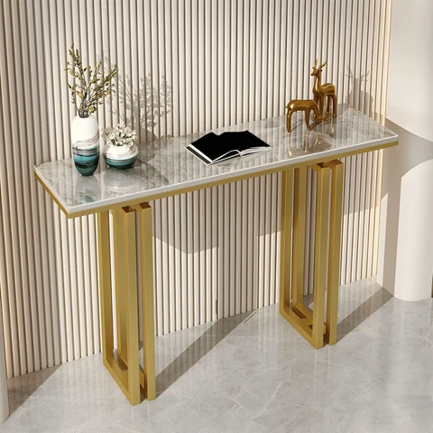 KC-0210 Modern MDF Üstlü Demir Ayaklı Hol Konsol Masası Dresuar