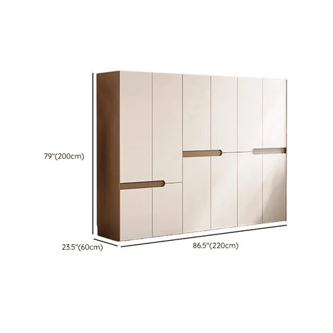 DLP-017 Modern Dikdörtgen Gardırop Ahşap Çekmeceli Askılıklı