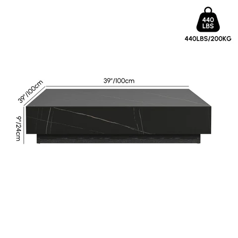 SHP9090 Modern 2 Çekmeceli MDF Kare Sehpa