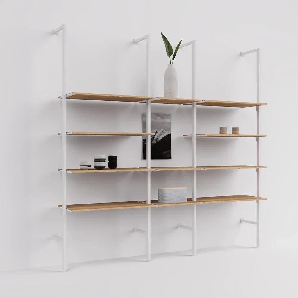 KC-061 Metal ve MDF Modern Raf Sistemi Mağaza ve Vitrin Raf Tasarımı