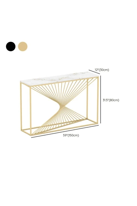 KC-0195 Concept Dikdörtgen Konsol Masa, MDF ve Metal Çerçeve