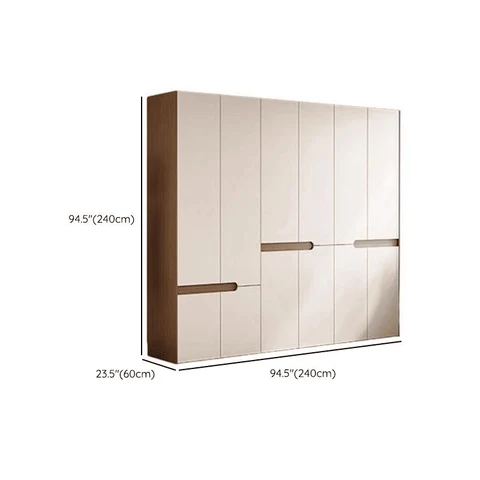 DLP-017 Modern Dikdörtgen Gardırop Ahşap Çekmeceli Askılıklı
