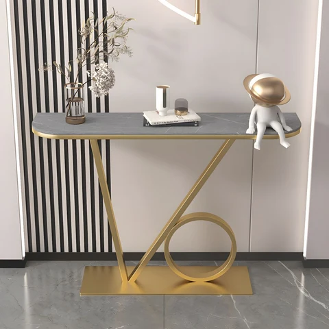 KC-064 Oval Tasarım Metal Dresuar Konsol
