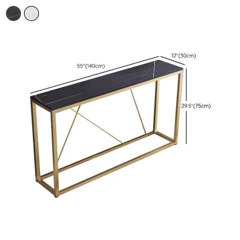 DRS-K1 Modern Dikdörtgen Konsol Masa MDF Metal Ayaklı