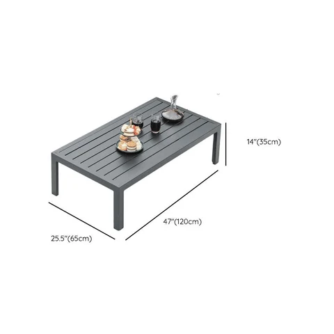 KC-0113 5 Parça Beyaz Tekstil Veranda Oturma Grubu, Metal İskeletli