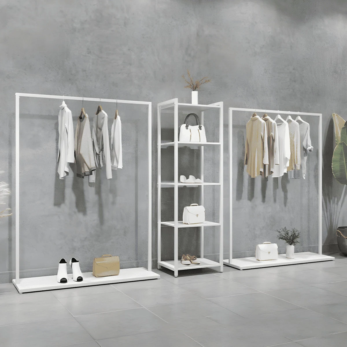KC-0144 Modern Mağaza ve Askılık Vitrin Standı