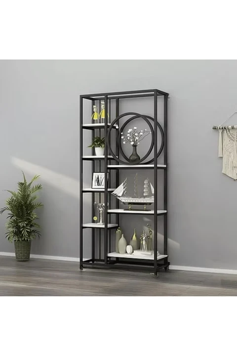 KC-0172 Geometrik Metal Kitaplık Tasarım Mobilya