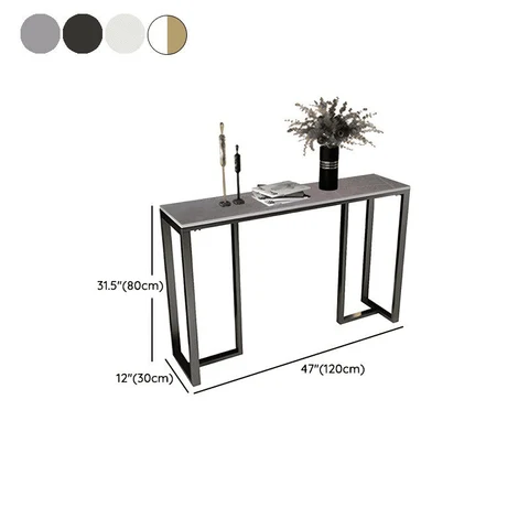 DRS-060 Modern Dikdörtgen Konsol Masa MDF Metal Ayaklı