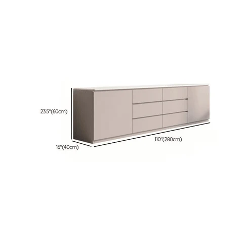 KTV-019 Modern Dikdörtgen TV Sehpası Ahşap Çekmeceli Dolaplı