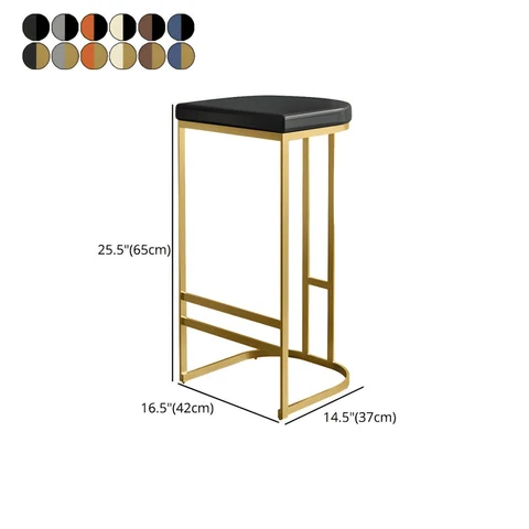 KC-0158 Nordic Tarzı Suni Deri Sırtlıksız Bar Taburesi, 2'li Set